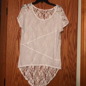 Free People never worn white lace top